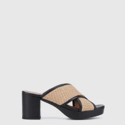 Heels|Sandals*Aquatalia Madyson Raffia black nappa