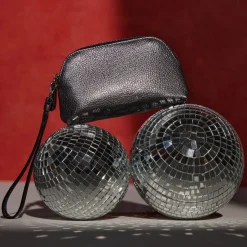 Accessories*Aquatalia Medium Zip Wristlet Silver