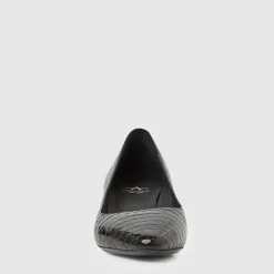 Heels*Aquatalia Pasha Black embossed croc