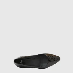 Heels*Aquatalia Pasha Black embossed croc