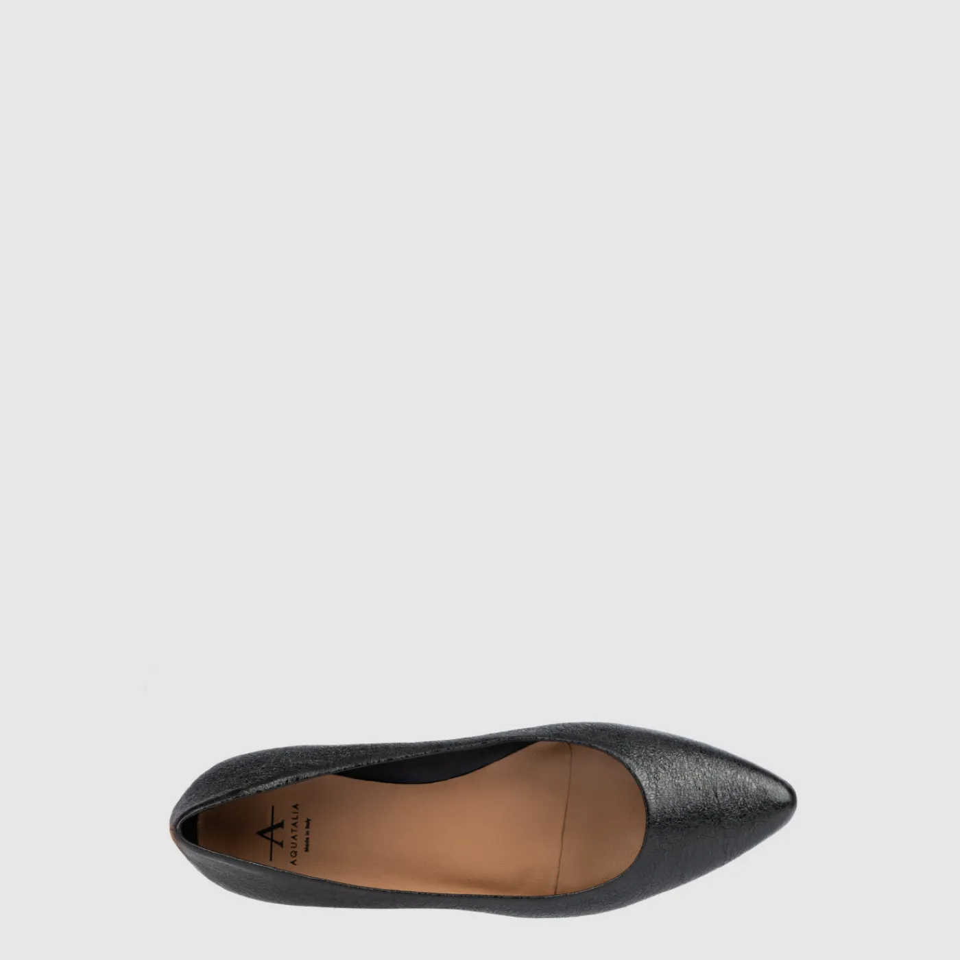 Flats*Aquatalia Penina Black crinkle leather