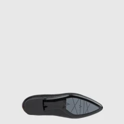 Flats*Aquatalia Penina Black crinkle leather