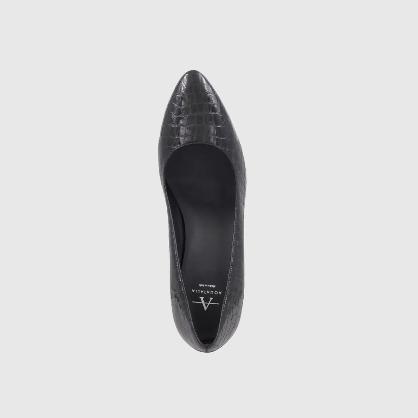 Heels*Aquatalia Peony Black embossed croc