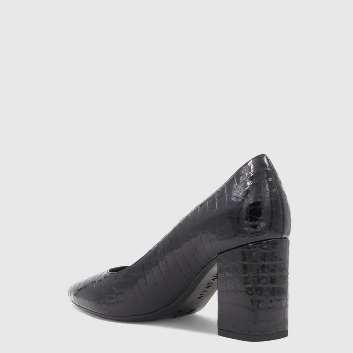 Heels*Aquatalia Peony Black embossed croc